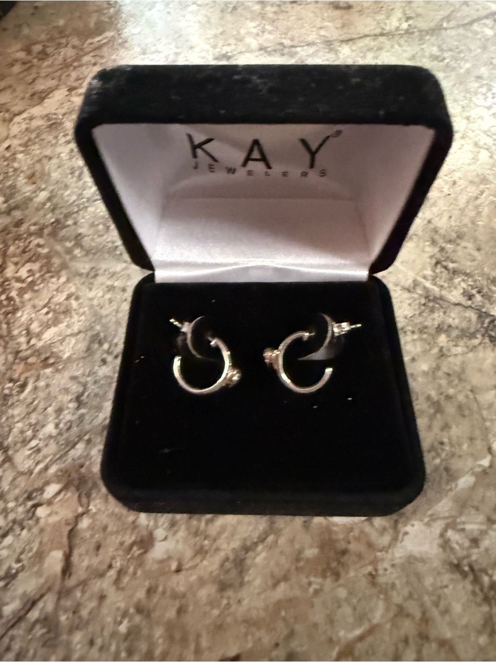 Kay Jewelers Small Heart Hoop Earrings